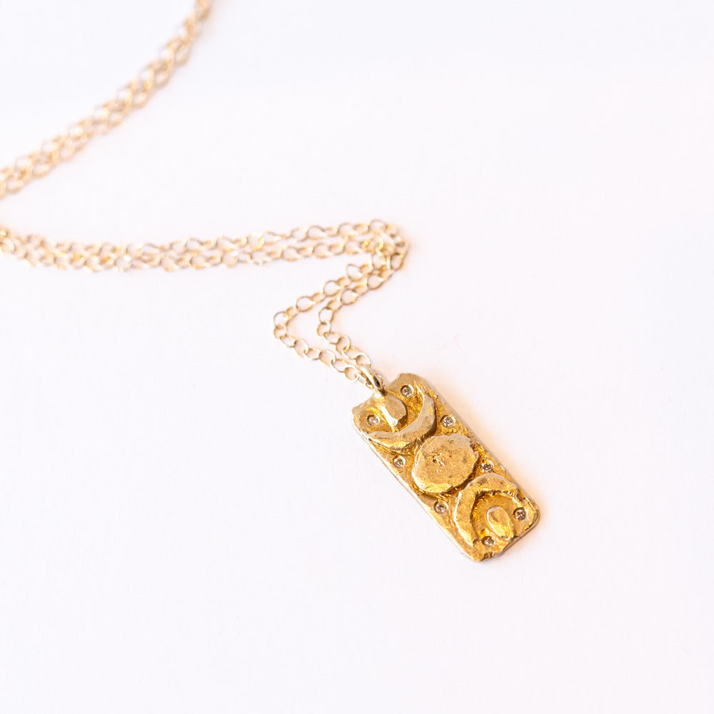 Victoria Cunningham | Triple Goddess Diamond Pendant Necklace