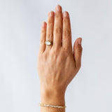 Rainbow Moonstone Ring with Diamonds