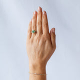Emerald and Diamond Radiant Cluster Ring