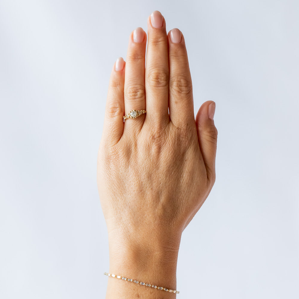 Encrusted Antique White Diamond Ring