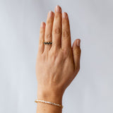 Suzanne Kalan | 18k Shimmer Black Sapphire and Diamond Half Eternity Band