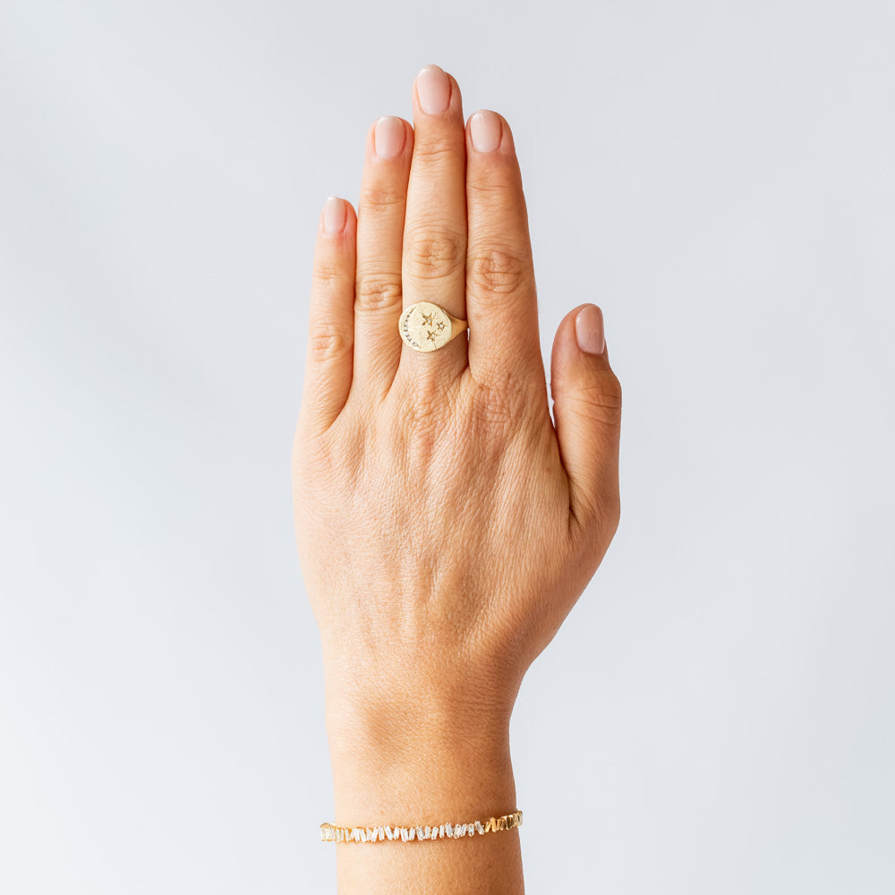 Victoria Cunningham | Moon And Stars Signet Ring