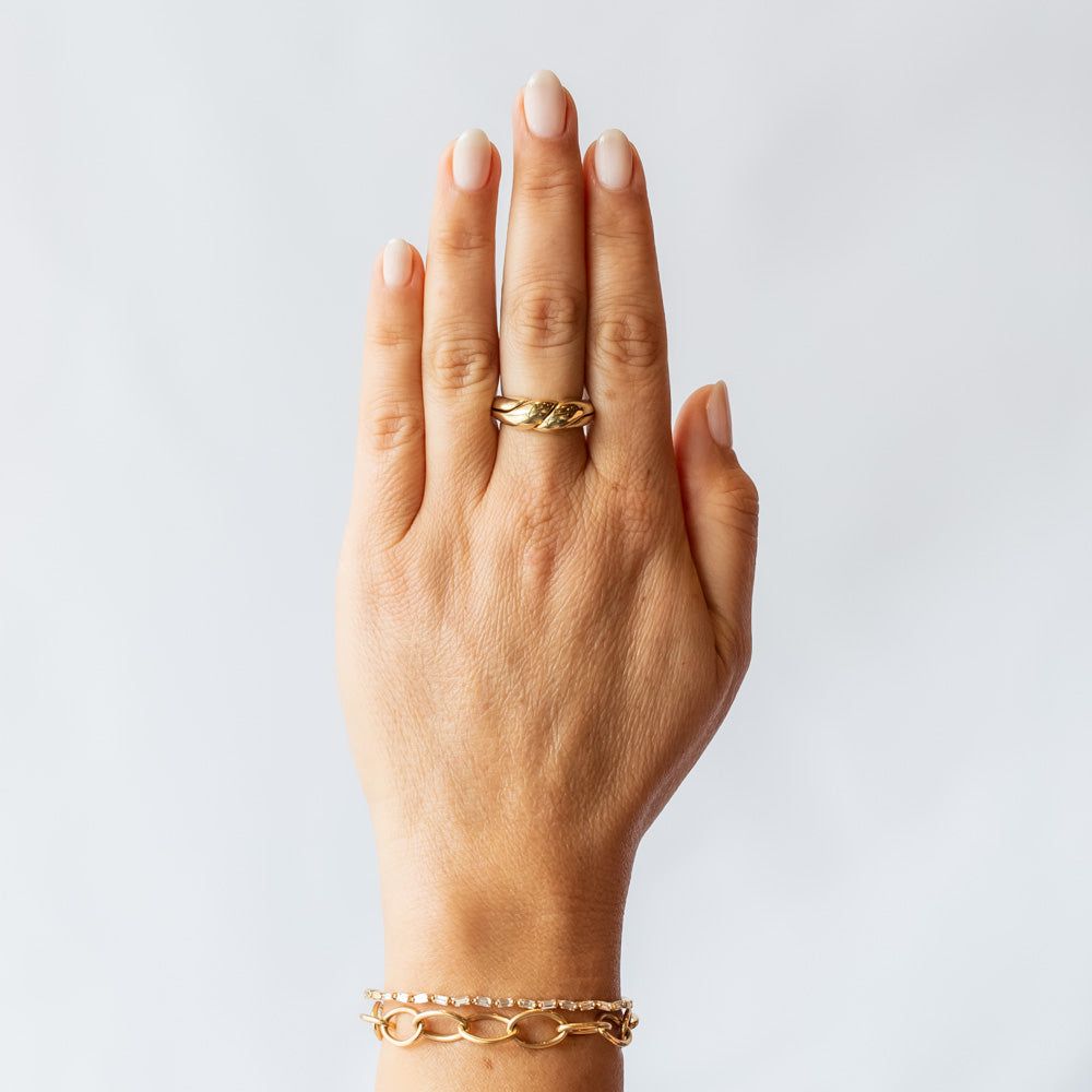 Gimmel Engraved Signet Ring