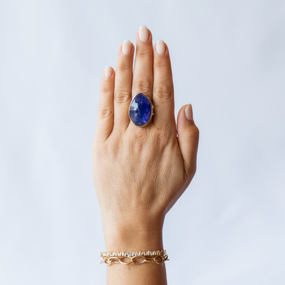 Jamie Joseph | Large Asymmetrical Tanzanite Ring – LAPIS