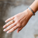 Maru 8mm Silver and Diamond Bangle