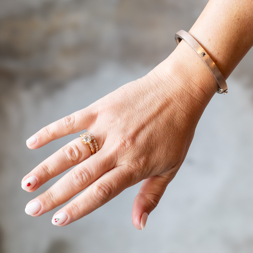 Valery 6mm Cognac Diamond Bangle