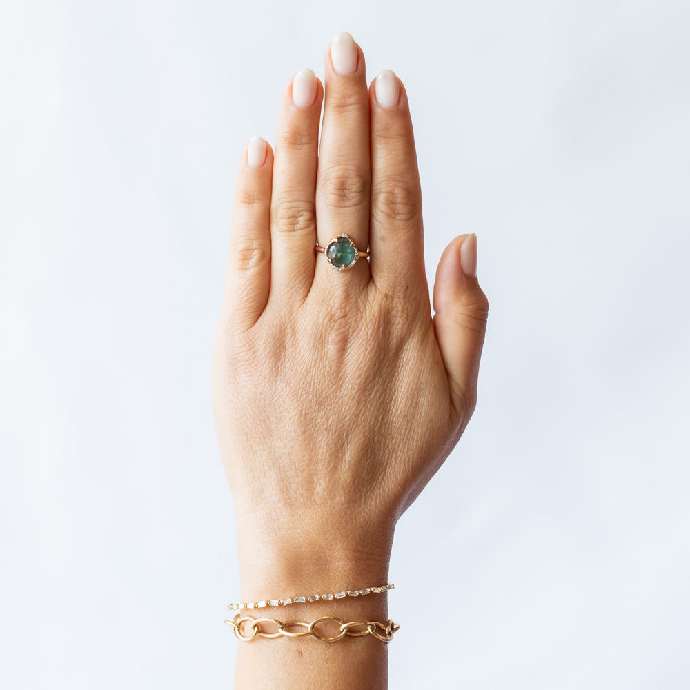 Sirciam | Blue Indicolite Tourmaline Aphenos Ring