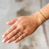 Suzanne Kalan | 18k Baguette and Princess Cut Emerald and Diamond Bracelet