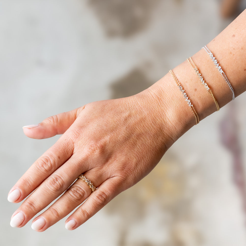 Suzanne Kalan | 18k Diamond Bar Chain Bracelet