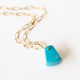 Sleeping Beauty Turquoise and Diamond Mini Chunk Charm