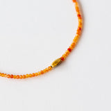 Carnelian Beaded Bracelet with Gold Bead