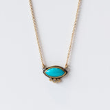 Marquise Turquoise Necklace with Diamonds