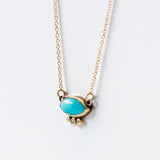 Marquise Turquoise Necklace with Diamonds