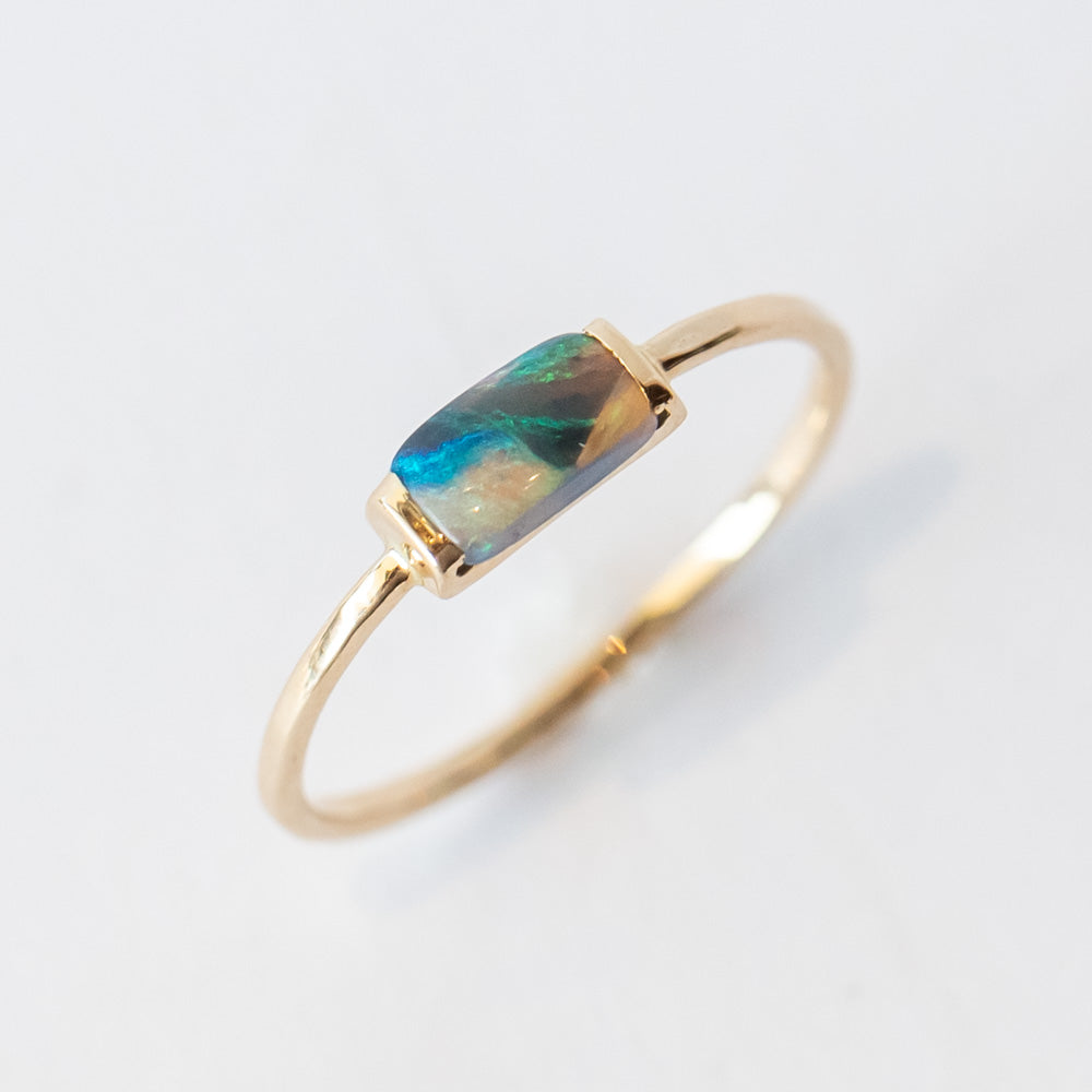 Australian Opal Bar Ring