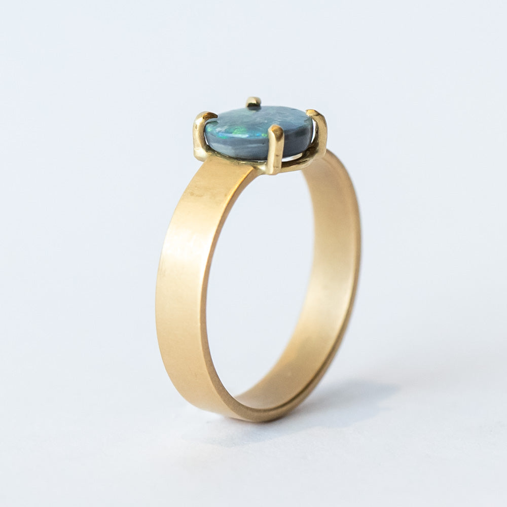 Australian Opal Wide Belt Ring