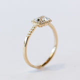 Suzanne Kalan | 14k Emerald Cut White Topaz Halo Ring