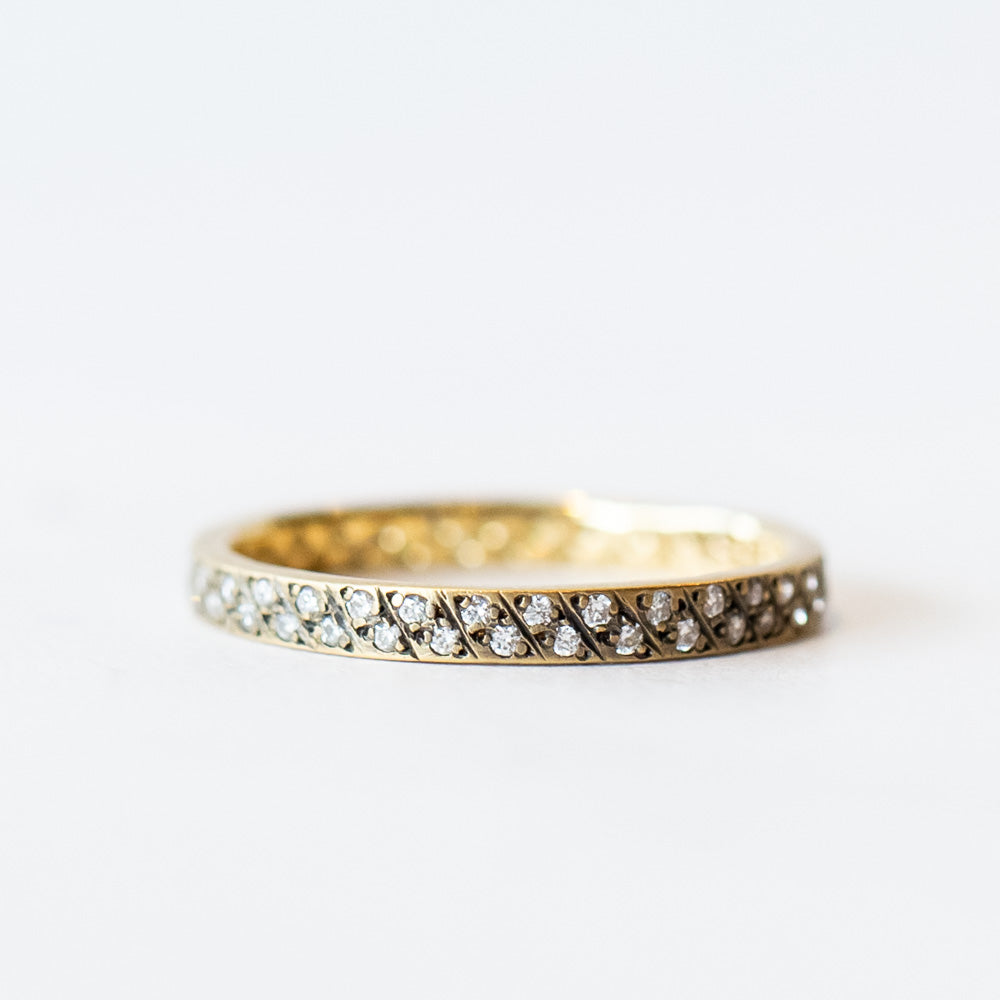Satomi Kawakita | Diagonal Antiqued Diamond Band