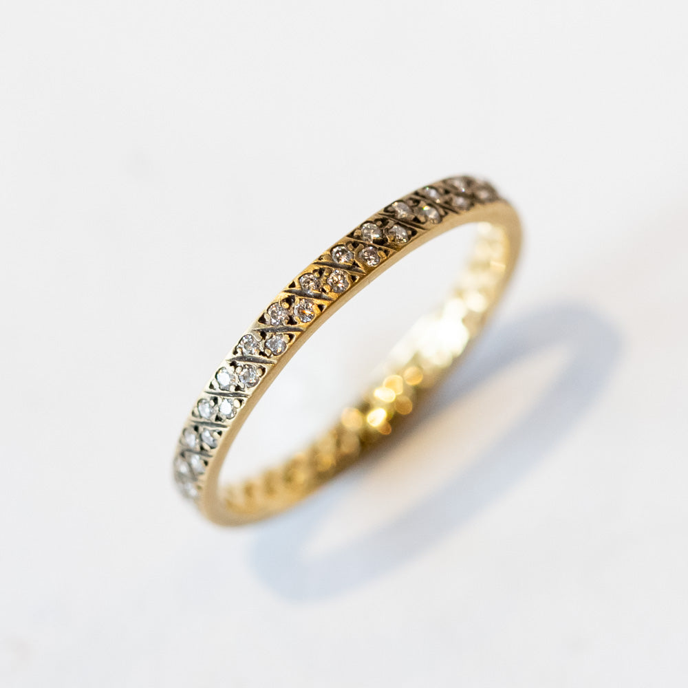 Satomi Kawakita | Diagonal Antiqued Diamond Band