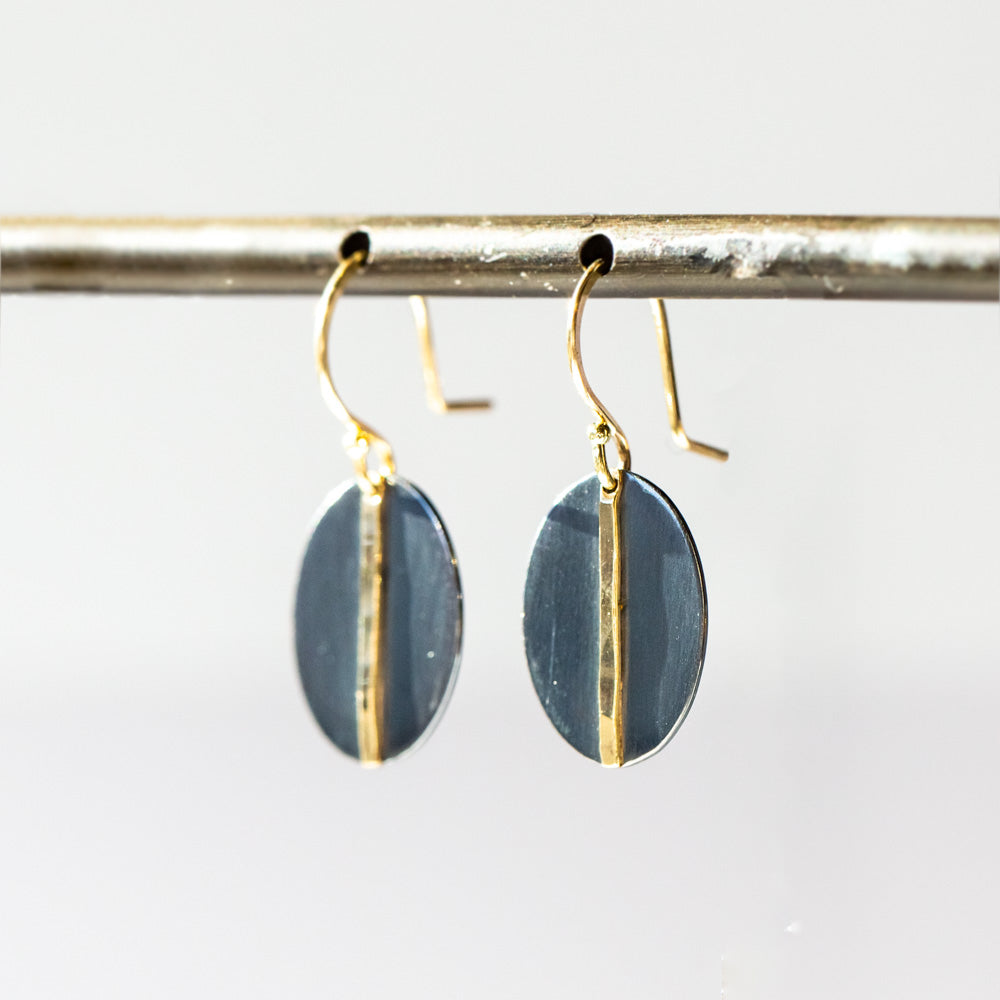 Sarah McGuire | Small Two Tone Mod Oval Earrings