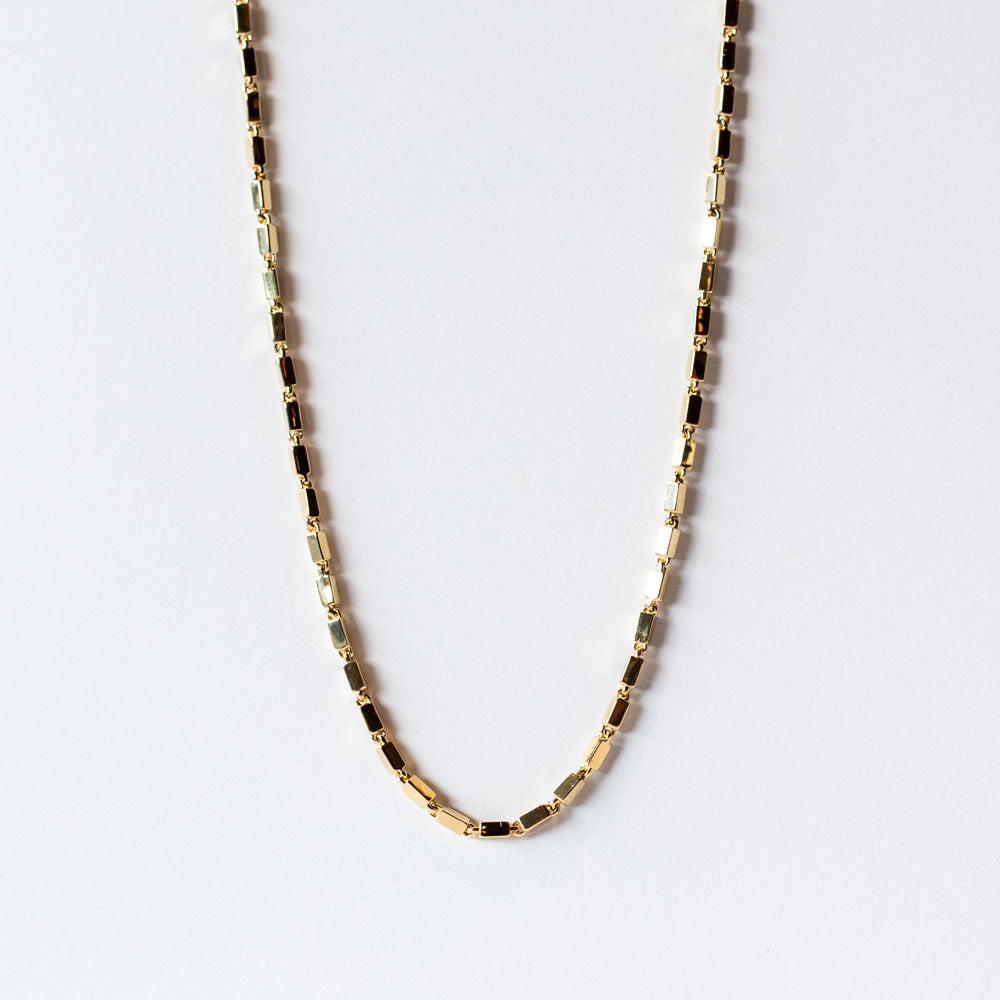 Suzanne Kalan | 18k Thin Block Chain Necklace