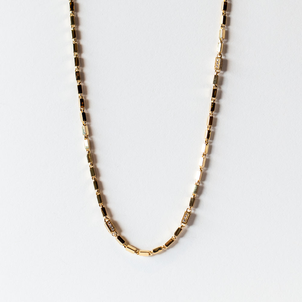 Suzanne Kalan | 18k Thin Pave Diamond Block Chain