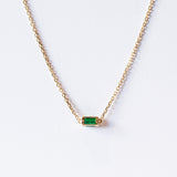 Suzanne Kalan | 18k Emerald Block Pendant Necklace