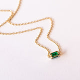 Suzanne Kalan | 18k Emerald Block Pendant Necklace