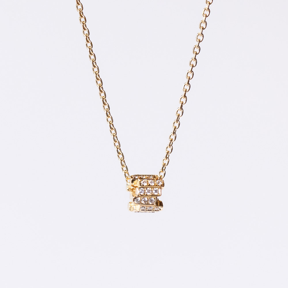 Suzanne Kalan | 18k Infinite Pave Diamond Mini Rondelle Necklace
