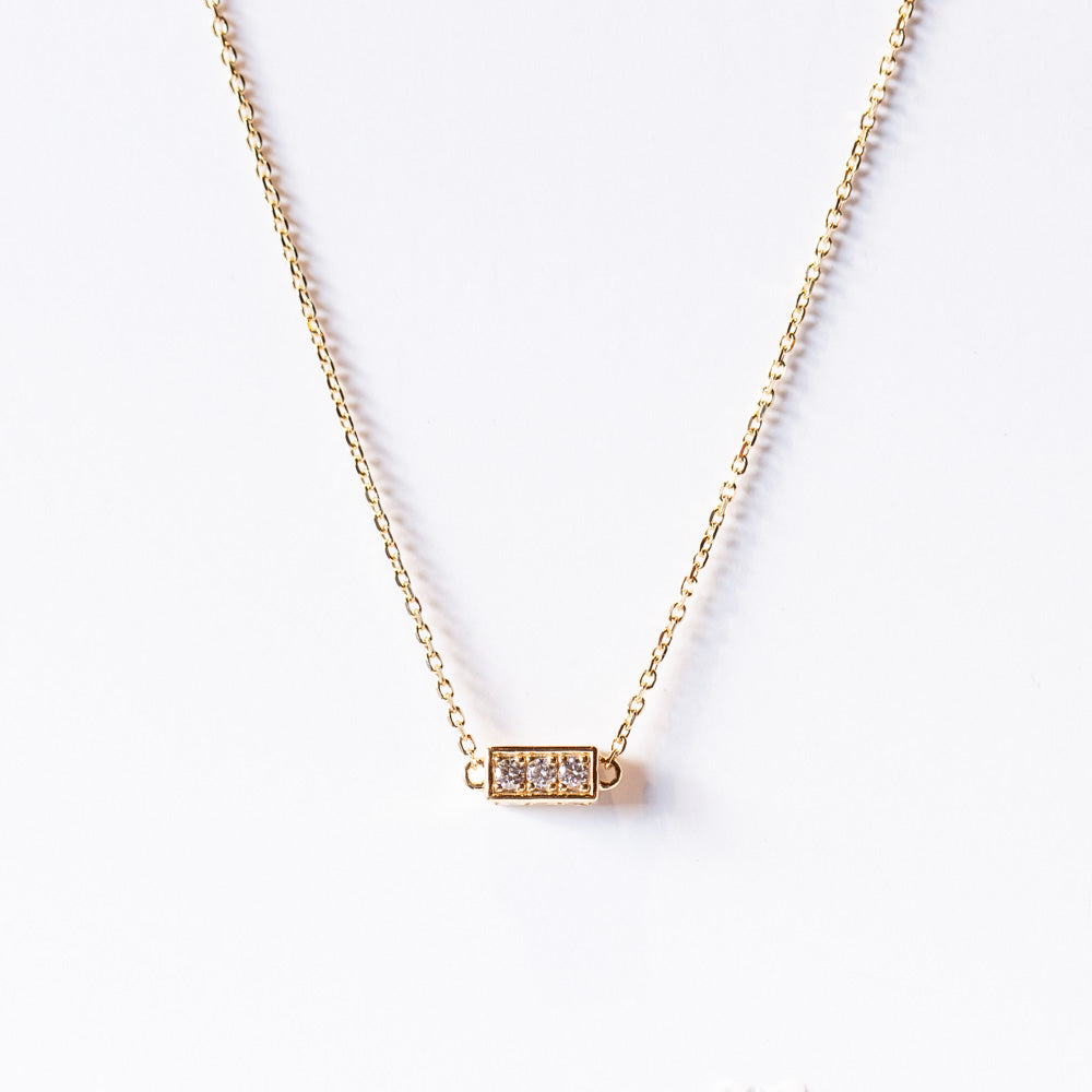 Suzanne Kalan | 18k Pave Diamond Block Chain Necklace