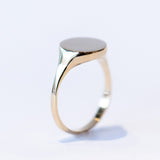 Gold Circle Signet Ring