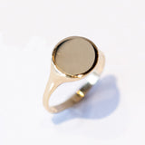 Gold Circle Signet Ring