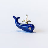 Lapis Migrating Whale Charm