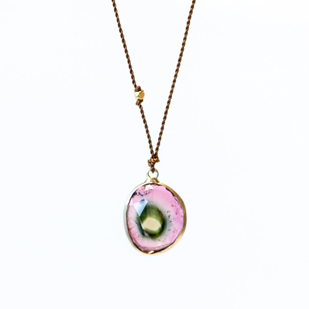 Watermelon Tourmaline Necklace