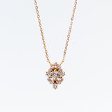 Suzanne Kalan | 18k Princess Cut Diamond Cluster Necklace