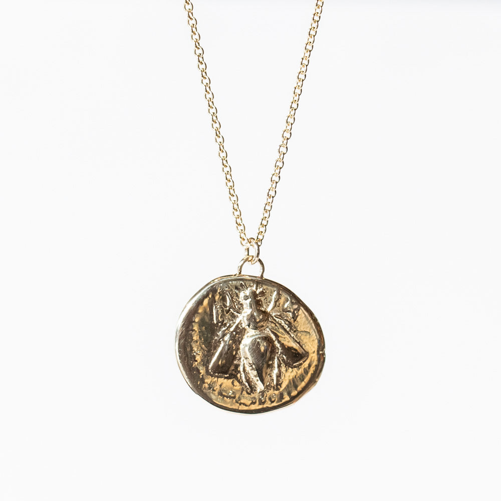 Bee Coin Necklace