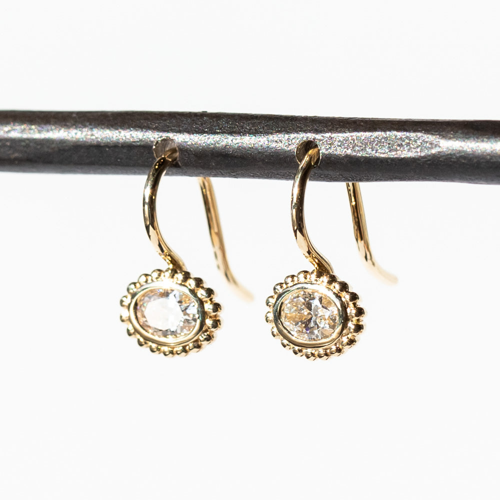 Diamond Scallop Earrings