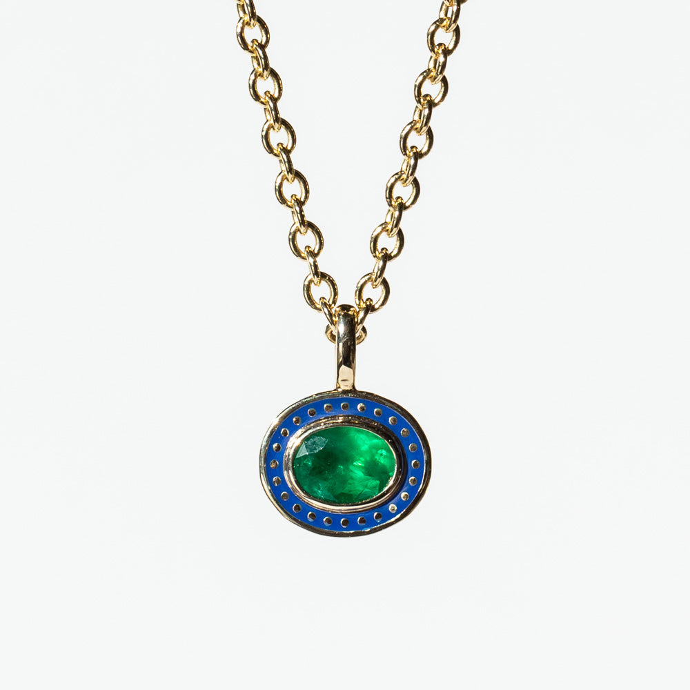 Emerald Dot Necklace