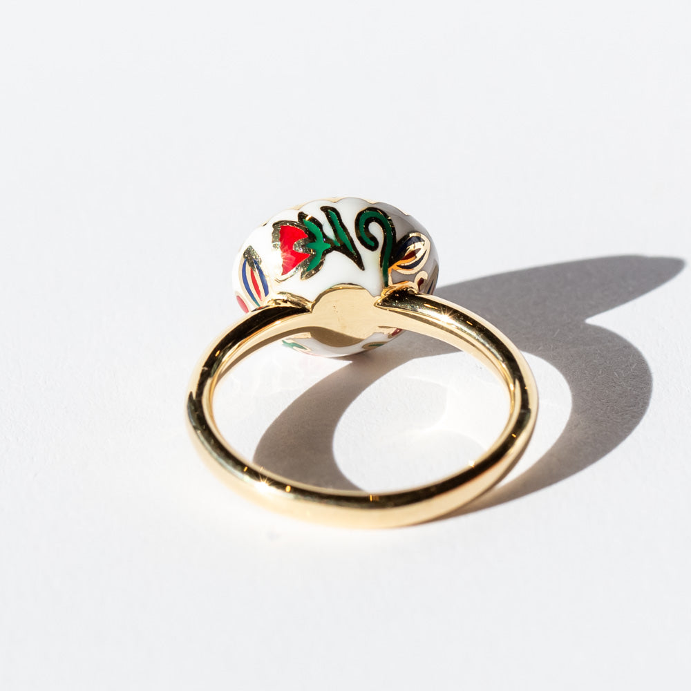 Emerald Tulip Ring