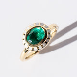 Emerald Tulip Ring