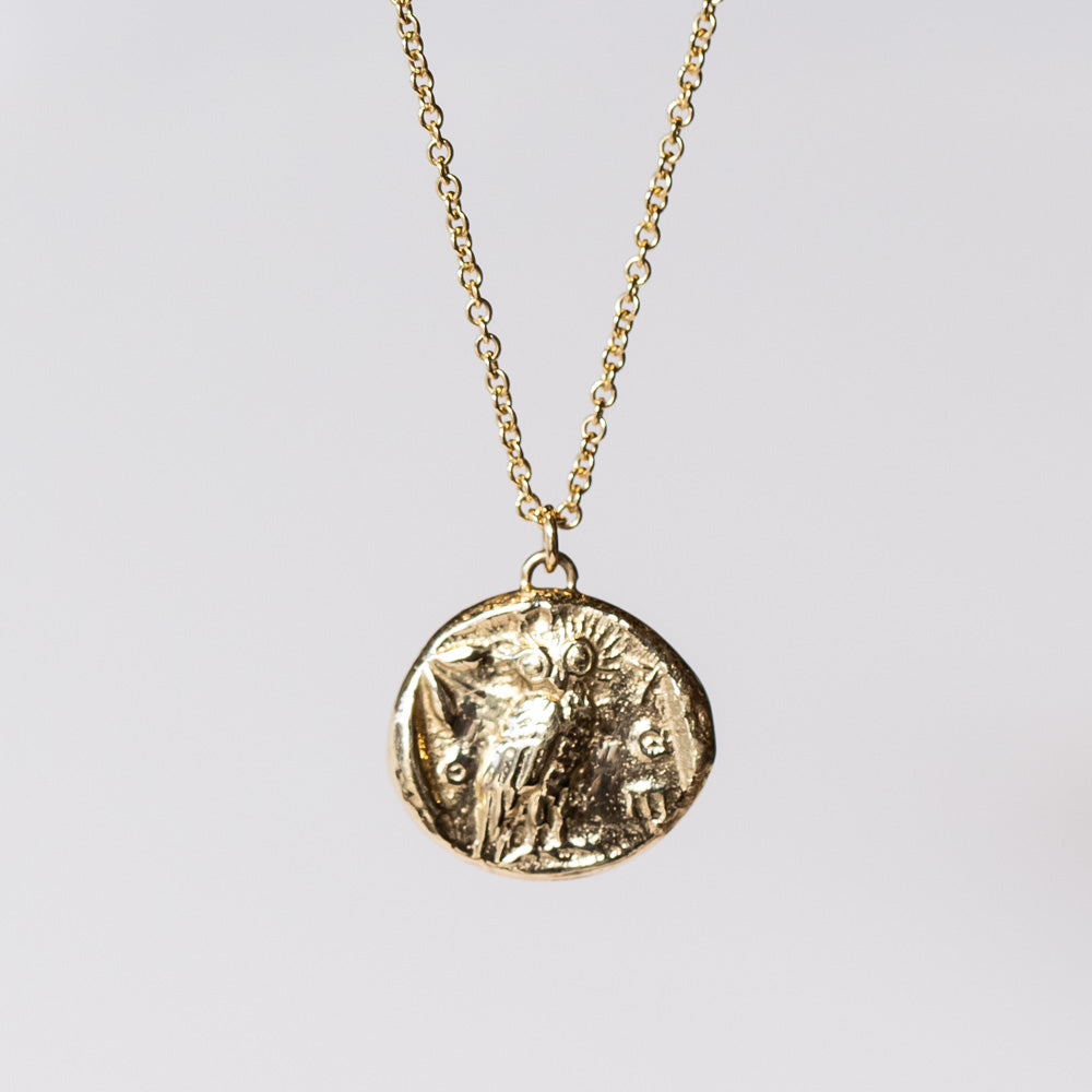 Owl of Athena Coin Necklace