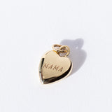 Small Gold Heart Mama Charm
