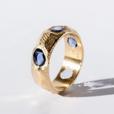 Five Stone Blue Sapphire Band