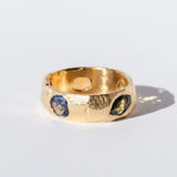 Five Stone Rainbow Sapphire Band