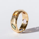 Five Stone Rainbow Sapphire Band