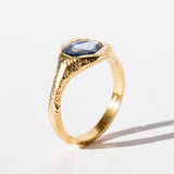 Light Blue Sapphire Signet Ring