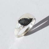 Petite Signet Ring in Carved Silver