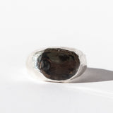 Wide Hand Carved Signet Ring