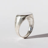 Wide Hand Carved Signet Ring