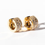 Single Stone | Jenni Cobblestone Diamond Huggie Earrings