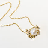 Ruth Tomlinson | Baguette Diamond Encrusted Pearl Necklace
